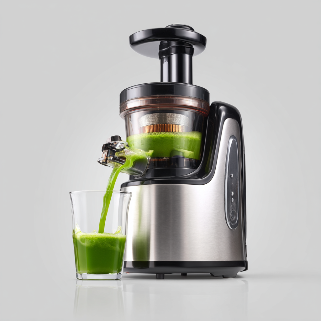 ⁦عصارة فواكه كهربائية حديثة (Juicer Machine) باللون الرمادي/الأسود مع ستانلس ستيل⁩ - الصورة ⁦3⁩